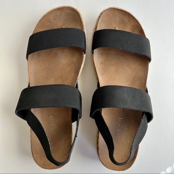 MADDEN GIRL Cybell Flexible Strap Platform Sandals BLACK 10 - Picture 3 of 9